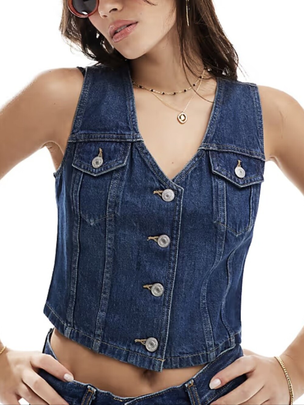 Levi's Bella Denim Corset Top Vest Western Y2k Cool Girl